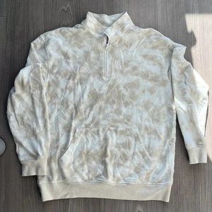 tie-dye quarter zip